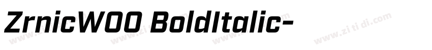 ZrnicW00 BoldItalic字体转换